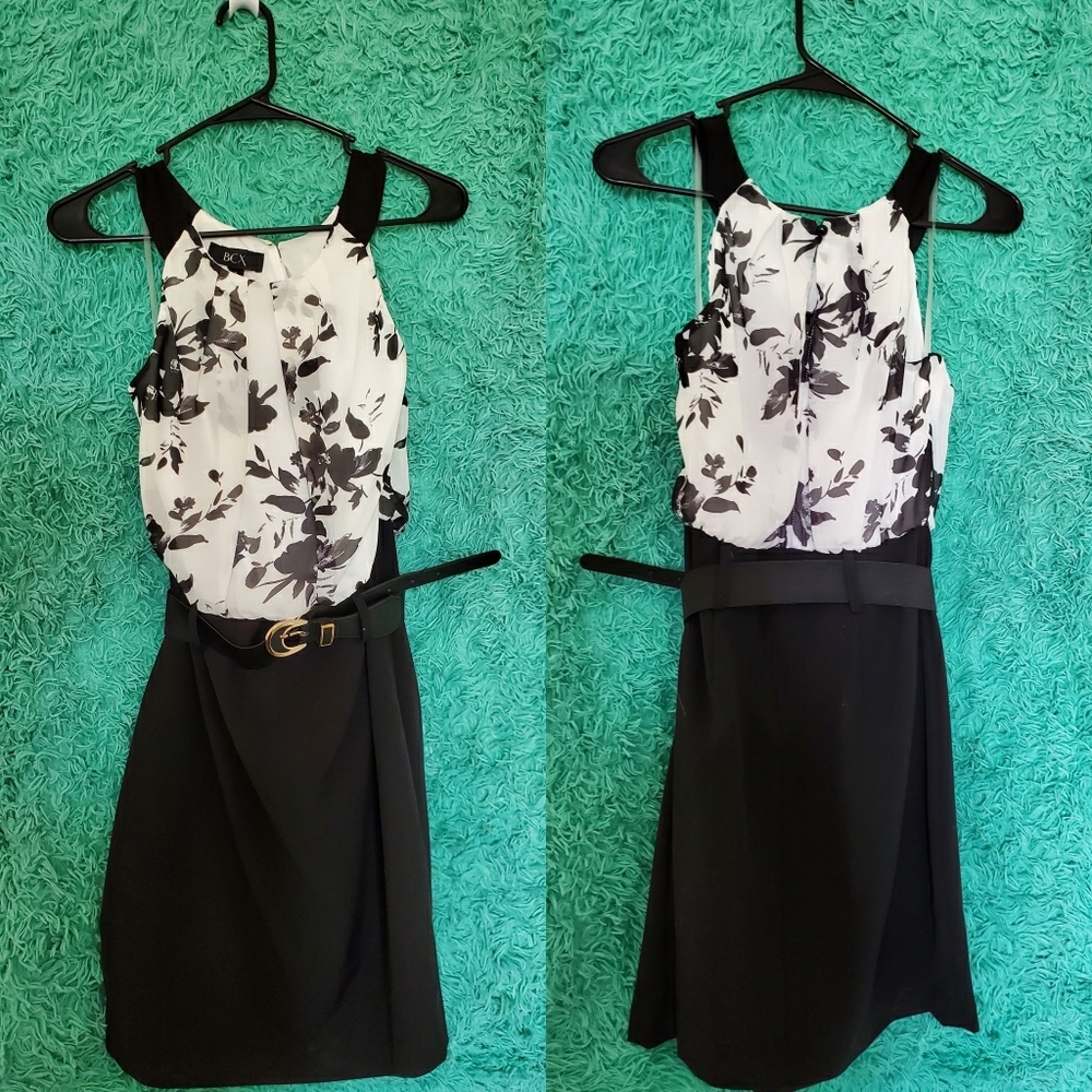 *BEAUTIFUL* Black and white floral BCX dress